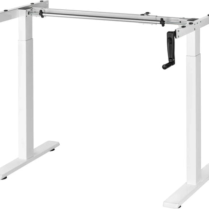 Výškově nastavitelný stůl - manuální - Bílý