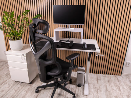 Dřevěný podstavec pod monitor - Bílý