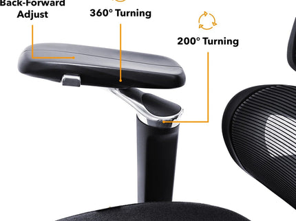 Ergonomická kancelářská židle Delta - Černá