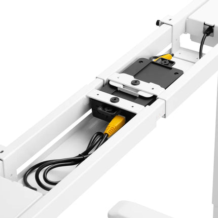 Výškově nastavitelná podnož– elektrická s LED panelem - Bílá