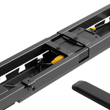 Výškově nastavitelná podnož– elektrická s LED panelem - Černá