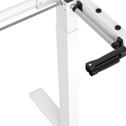 Výškově nastavitelný stůl - manuální - Bílý