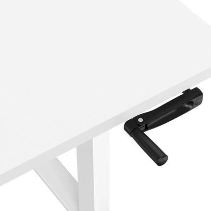 Výškově nastavitelný stůl - manuální - Bílý