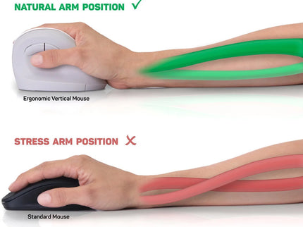 Ergonomická myš CONNECT IT FOR HEALTH Gloss - Bílá