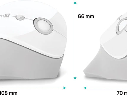 Ergonomická myš CONNECT IT FOR HEALTH Gloss - Bílá