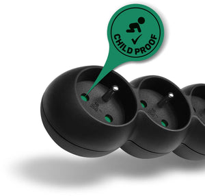 Prodlužovací kabel 230V, 4 zásuvky, černý