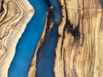 Epoxidová stolová deska - Modrá