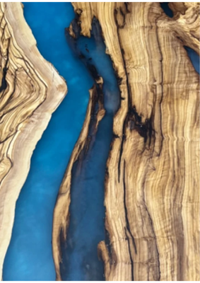 Epoxidová stolová deska - modrá