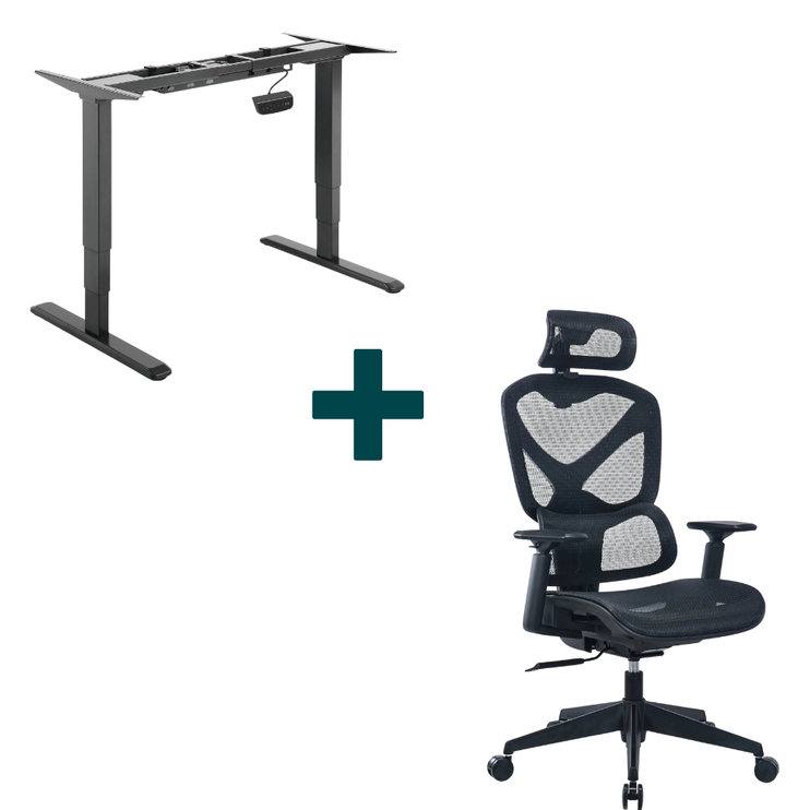 Elektrický zvedací stůl + ergonomická židle