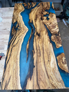 Epoxidová stolová deska - modrá